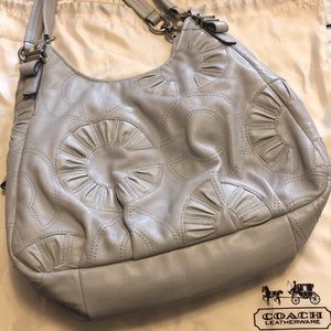 Silver Coach handbag